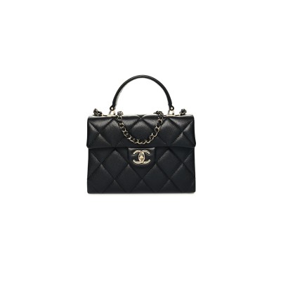 CHANEL MASTER CAVIAR QUILTED MINI RETRO TWIST TOP HANDLE AS4711 (21*13*10cm)